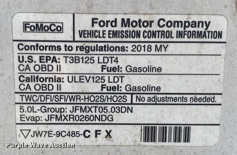 image for item DL7110 2018 Ford F150  SuperCab pickup truck