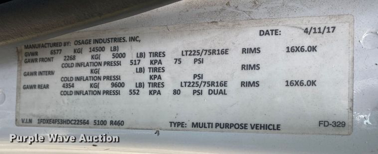 image for item DL7116 2017 Ford E450 Super Duty  ambulance