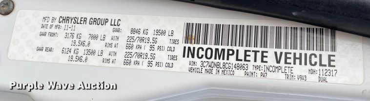 image for item DN4569 2012 Dodge Ram 5500HD  utility / service truck