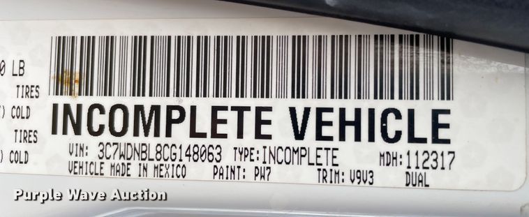 image for item DN4569 2012 Dodge Ram 5500HD  utility / service truck