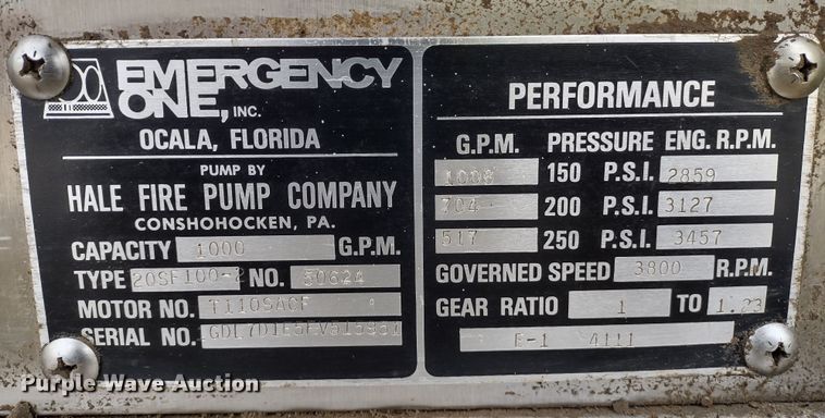 image for item DR8279 1985 GMC C7  pumper fire truck