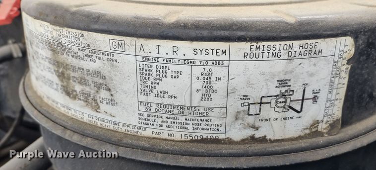 image for item DR8279 1985 GMC C7  pumper fire truck