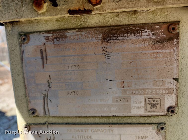 image for item JB9442 Libby Welding MEP005A  generator