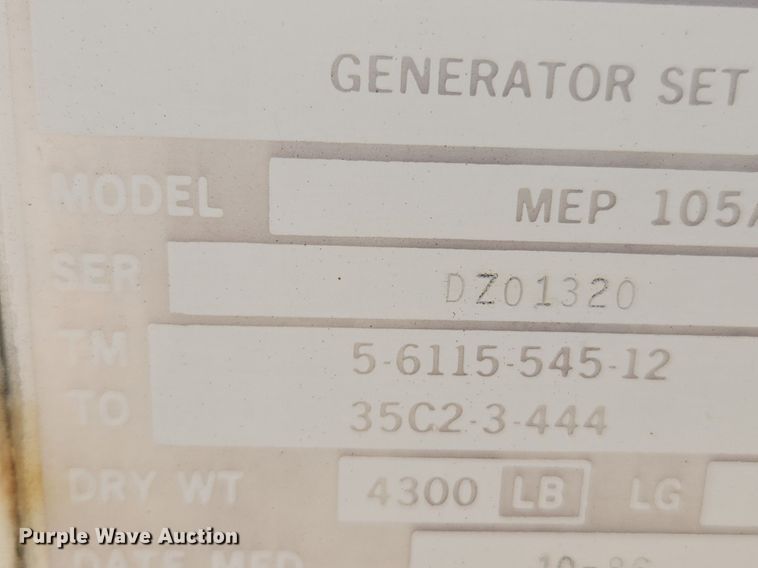 image for item JB9445 Kurz & Root MEP105A  generator