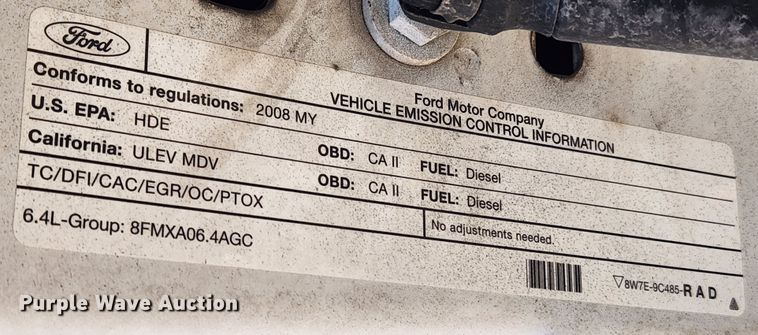 image for item JB9491 2008 Ford F350 Super Duty XL  dump bed pickup truck