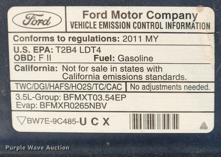 image for item JB9492 2011 Ford F150 XL  pickup truck