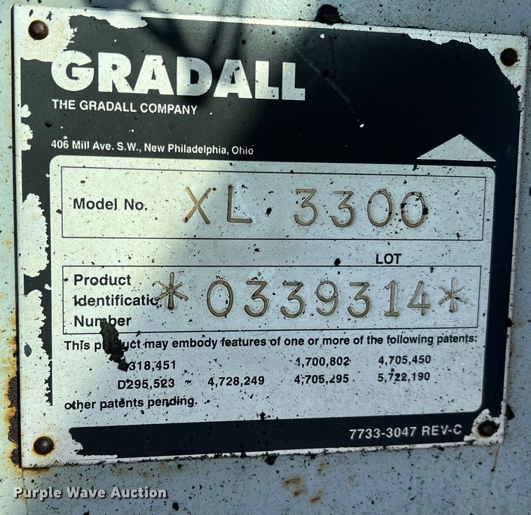 image for item KR9469 2001 Gradall XL3300  wheeled excavator