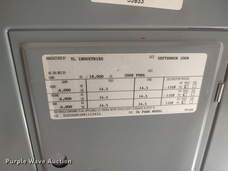 image for item LG9655 2008 TL Industries  manufactured office