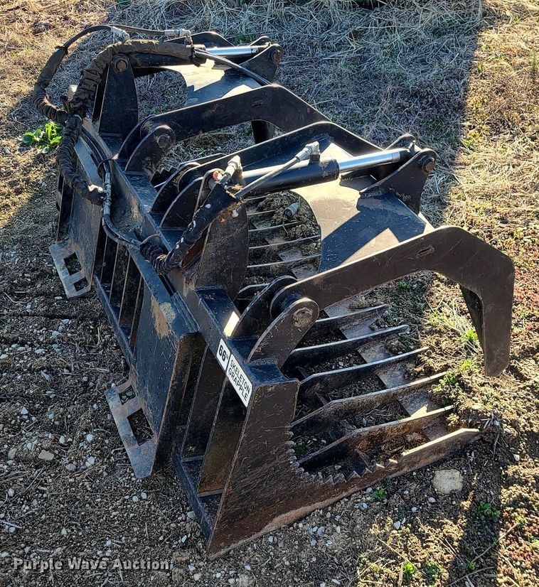 image for item LH9935 66" W skid steer grapple bucket