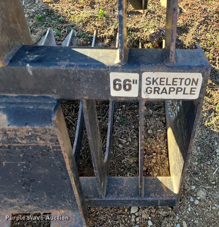 image for item LH9935 66" W skid steer grapple bucket