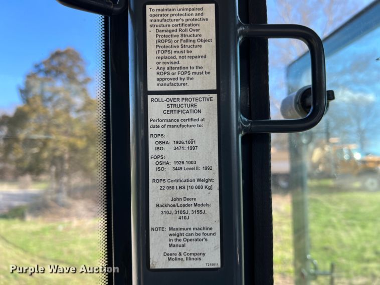 image for item LI9547 2009 John Deere 410J  backhoe