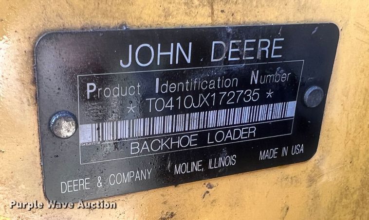 image for item LI9547 2009 John Deere 410J  backhoe
