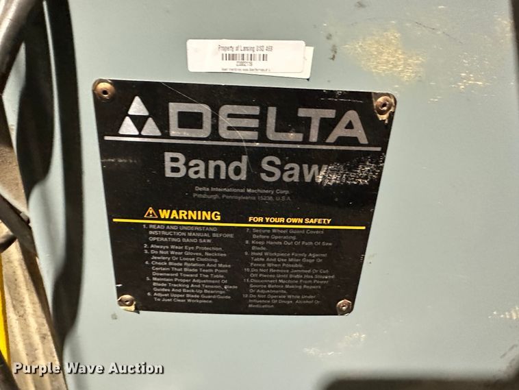 image for item LN9187 Delta 52-963  bandsaw