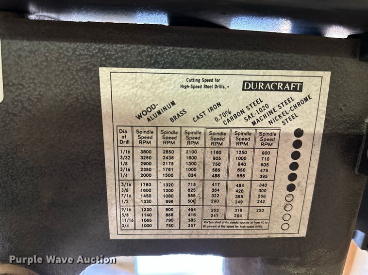 image for item LN9353 Duracraft 45161  drill press