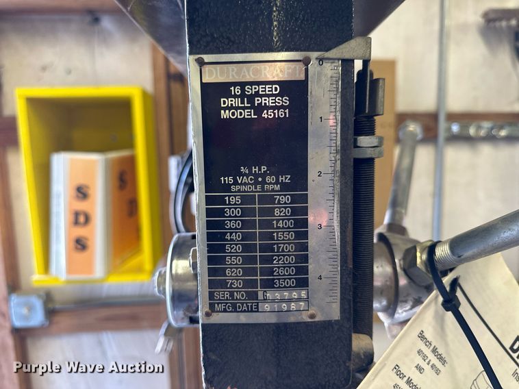 image for item LN9353 Duracraft 45161  drill press