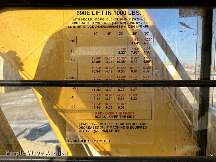 image for item LR9547 1995 John Deere 690E LC  excavator