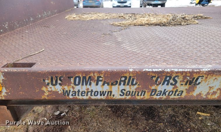 image for item LV9309 1993 Custom Fabricators  equipment trailer