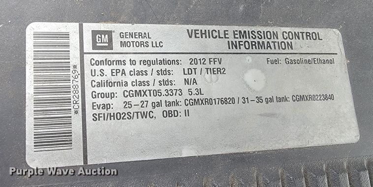 image for item LV9330 2012 Chevrolet Tahoe Police  SUV