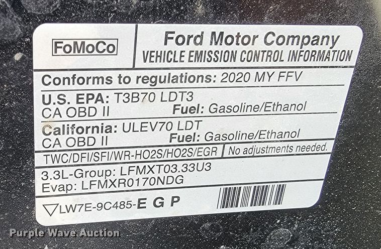 image for item LV9331 2020 Ford Explorer Police Interceptor  SUV