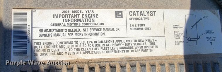 image for item LV9333 2005  Chevrolet Silverado 2500  Ext. Cab pickup truck