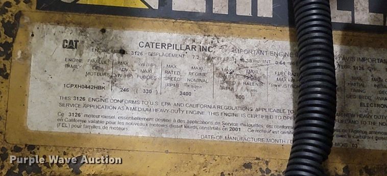 image for item LV9353 2001 GMC C8500  dump truck