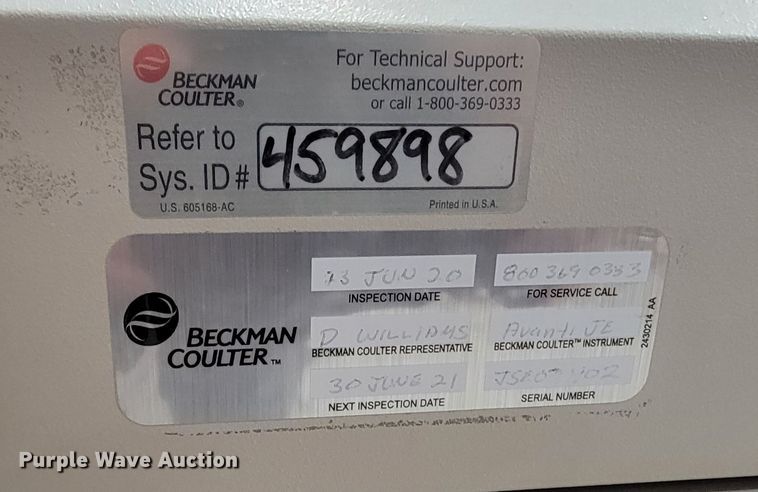 image for item LV9371 Beckman Coulter Avanti J-E  centrifuge
