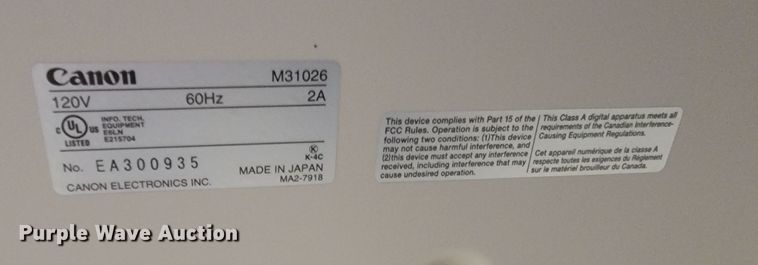 image for item LV9374 Cannon MS300II  micro film scanner