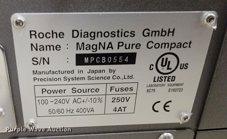image for item LV9377 Roche Magna Pure Compact  nucleic acid purifier