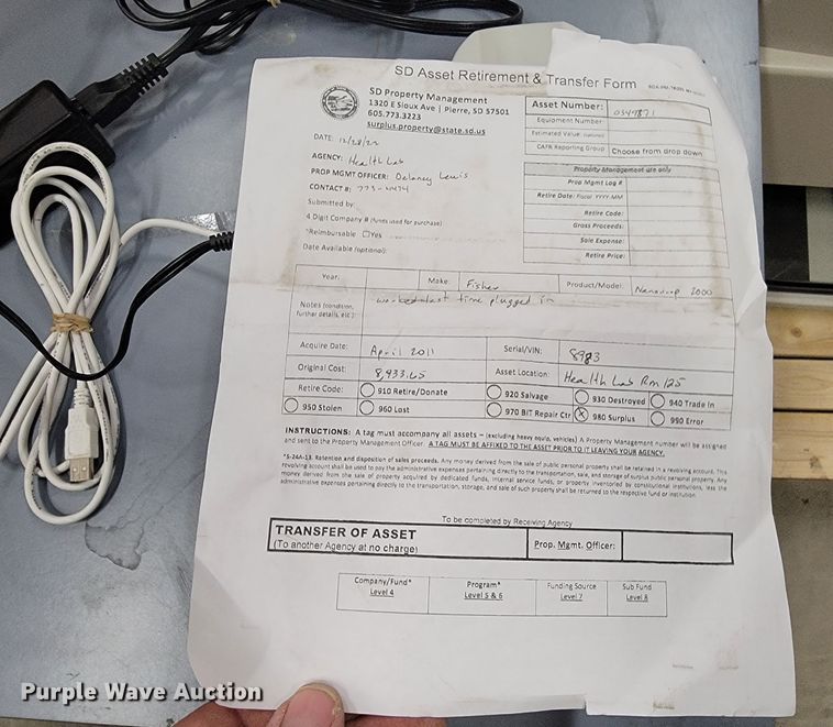 image for item LV9379 Thermo Scientific Nanodrop 2000  spectrophotometer