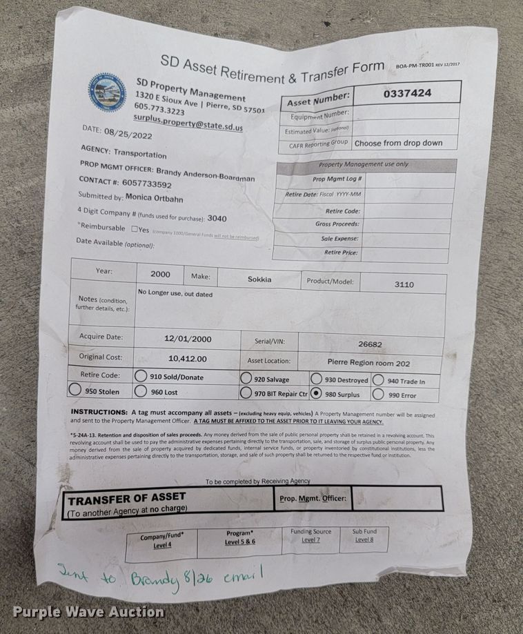 image for item LV9381 Sokia SDR33  data collector