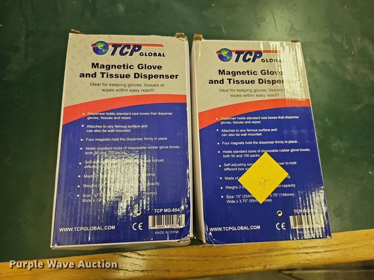image for item MC9719 (6) cases of TCP magnetic glove and tissue dispensers