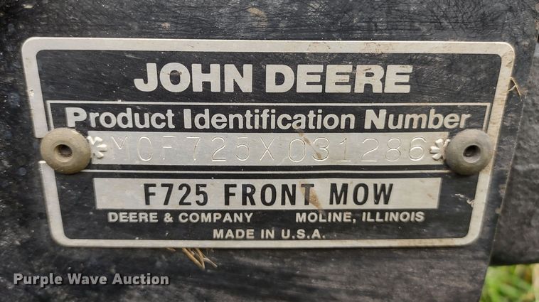 image for item MD9503 John Deere F725  lawn mower