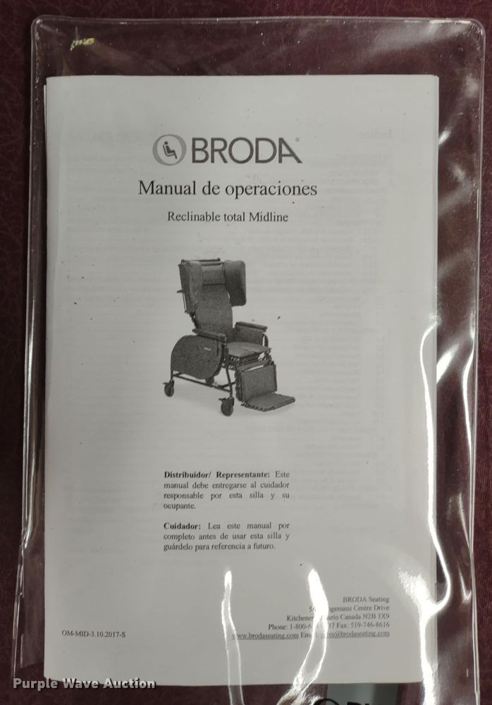 image for item MD9510 (5) Broda Midline tilt wheelchairs
