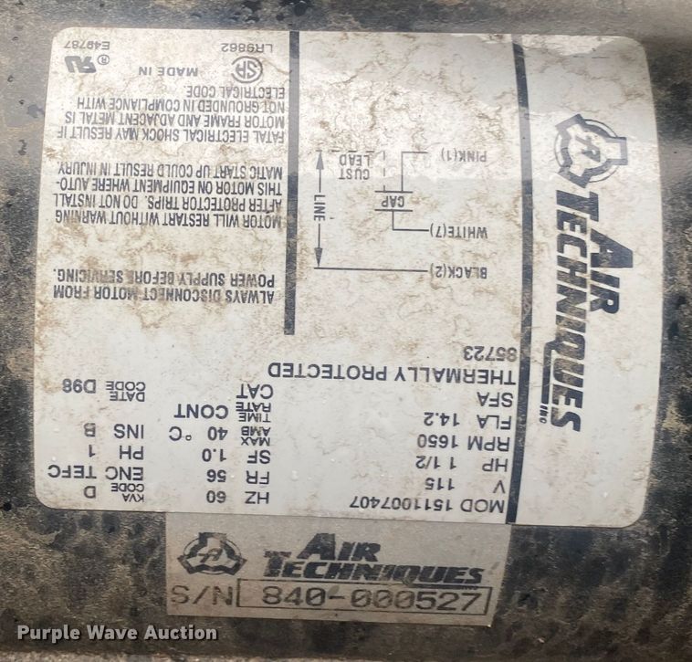 image for item MM9672 Air Techniques AirStar 21  air compressor