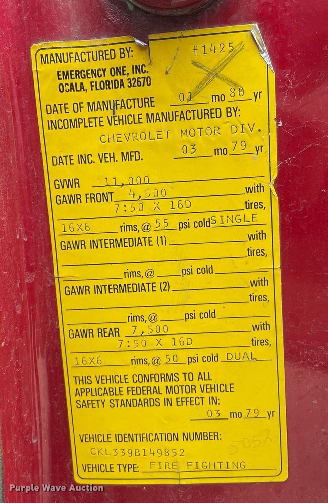 image for item MP9244 1979 Chevrolet Scottsdale 30  brush fire truck