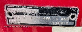 image for item MP9245 1979 Ford F700  pumper fire truck