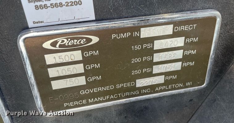 image for item MP9258 1980 Pierce V1324M  pumper fire truck