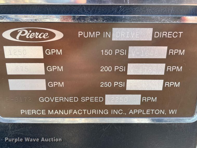 image for item MP9259 1986 Pierce E3172  fire truck