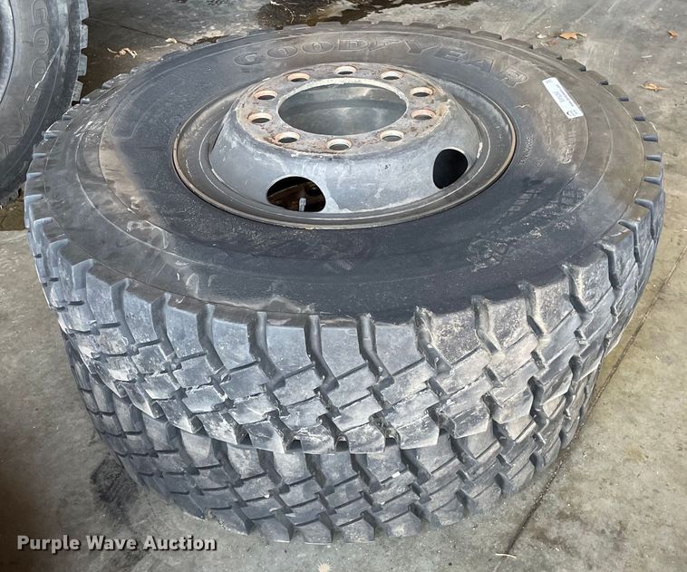 image for item MP9263 (2) GoodYear 11.00R20 wheels and tires