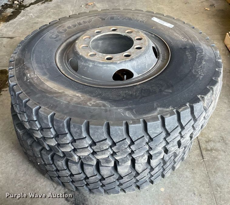 image for item MP9263 (2) GoodYear 11.00R20 wheels and tires