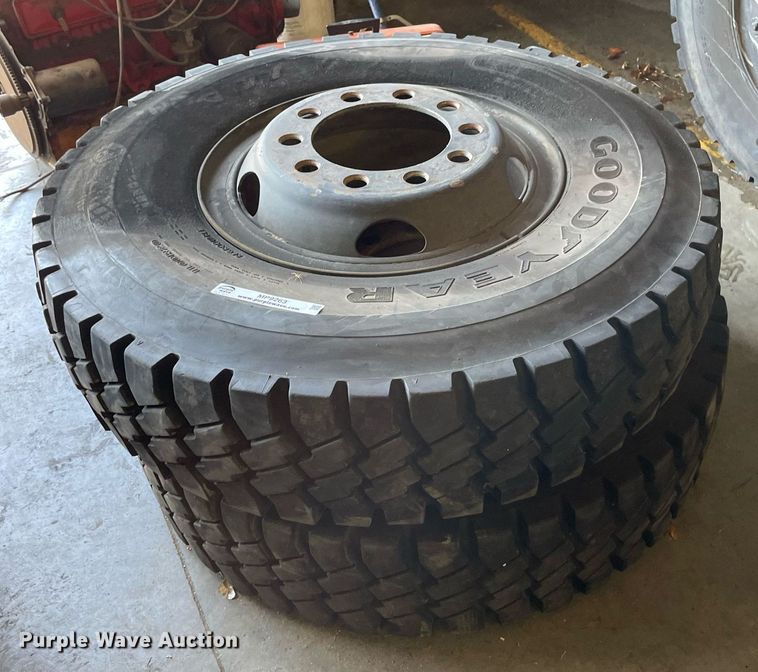 image for item MP9263 (2) GoodYear 11.00R20 wheels and tires