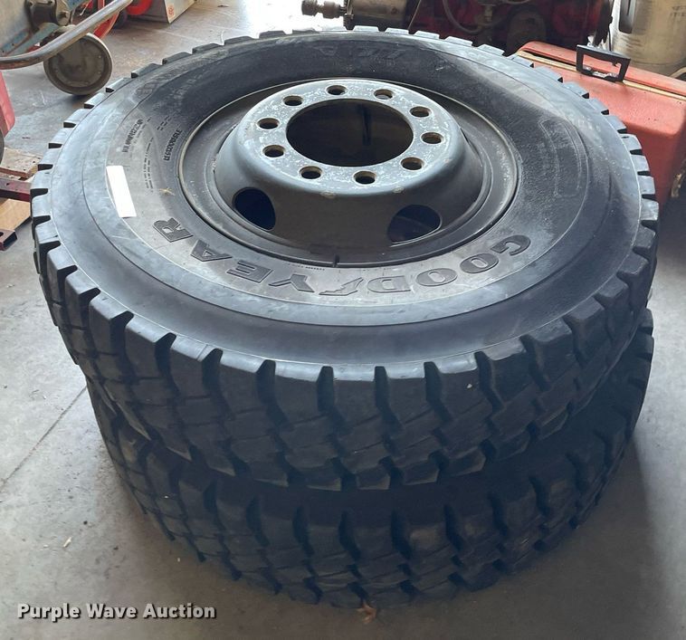 image for item MP9263 (2) GoodYear 11.00R20 wheels and tires