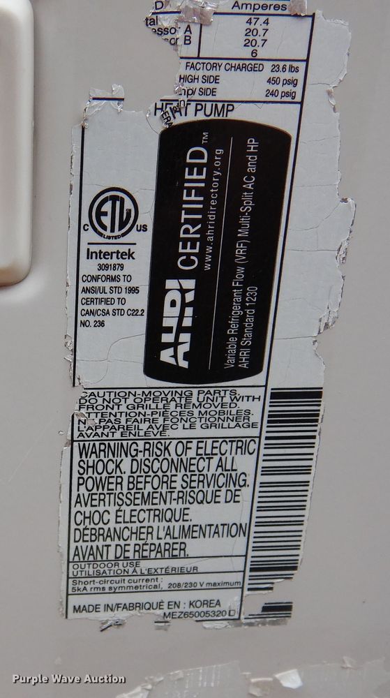 image for item MR9733 (4) LG Multi V IV HVAC units
