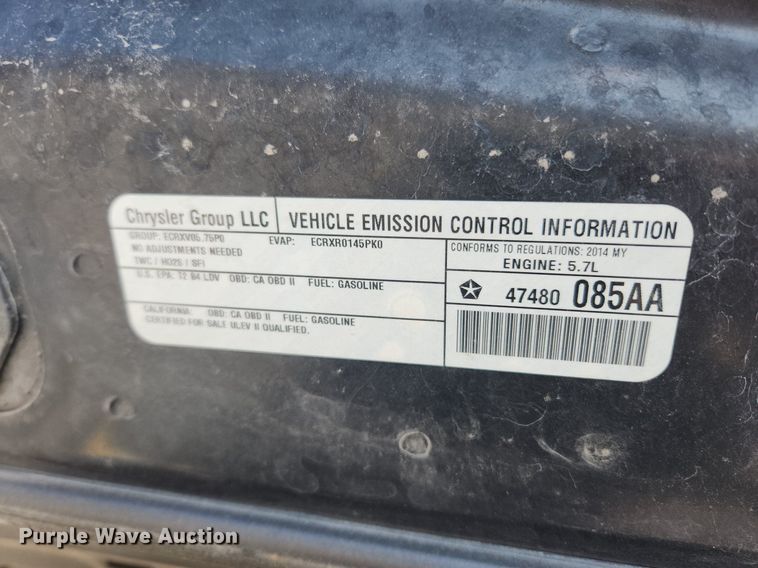 image for item MW9563 2014 Dodge Charger Police