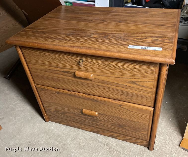 image for item MY9258 (3) wood lateral file cabinets