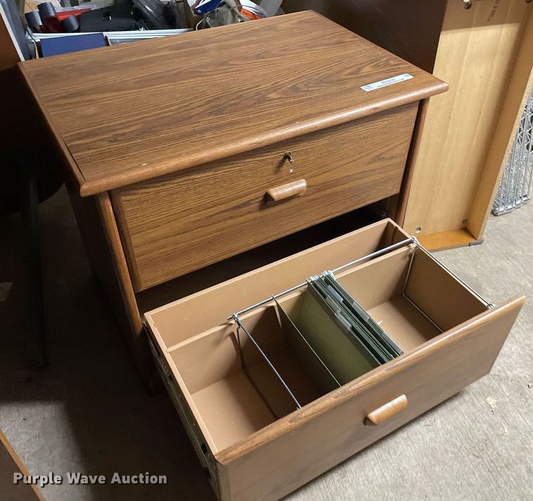 image for item MY9258 (3) wood lateral file cabinets