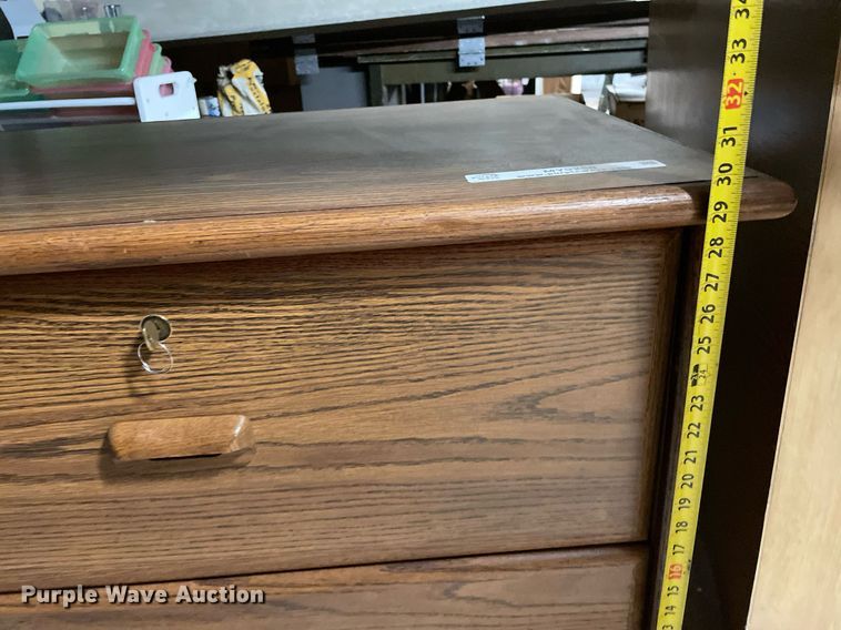 image for item MY9258 (3) wood lateral file cabinets