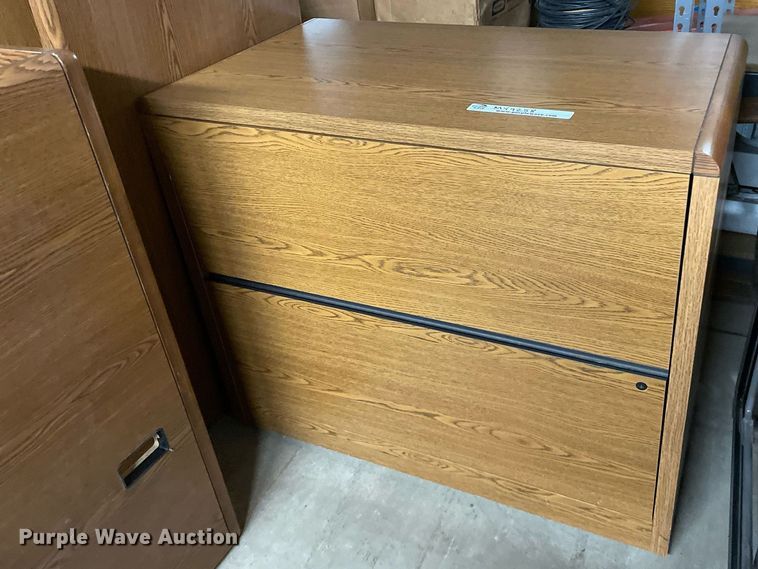 image for item MY9258 (3) wood lateral file cabinets