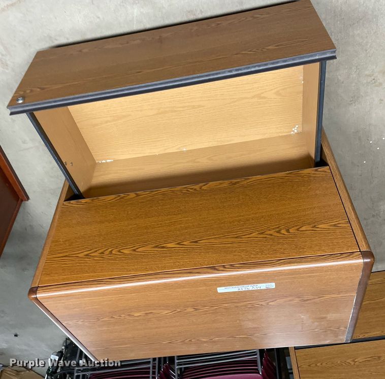 image for item MY9258 (3) wood lateral file cabinets