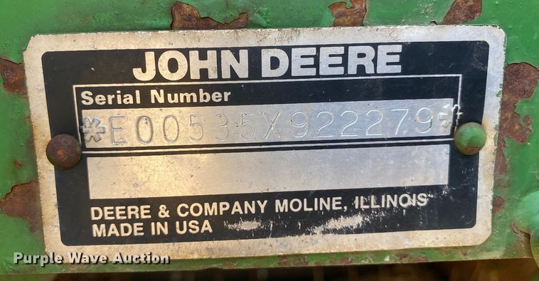 image for item DL7079 1992 John Deere 535  round baler